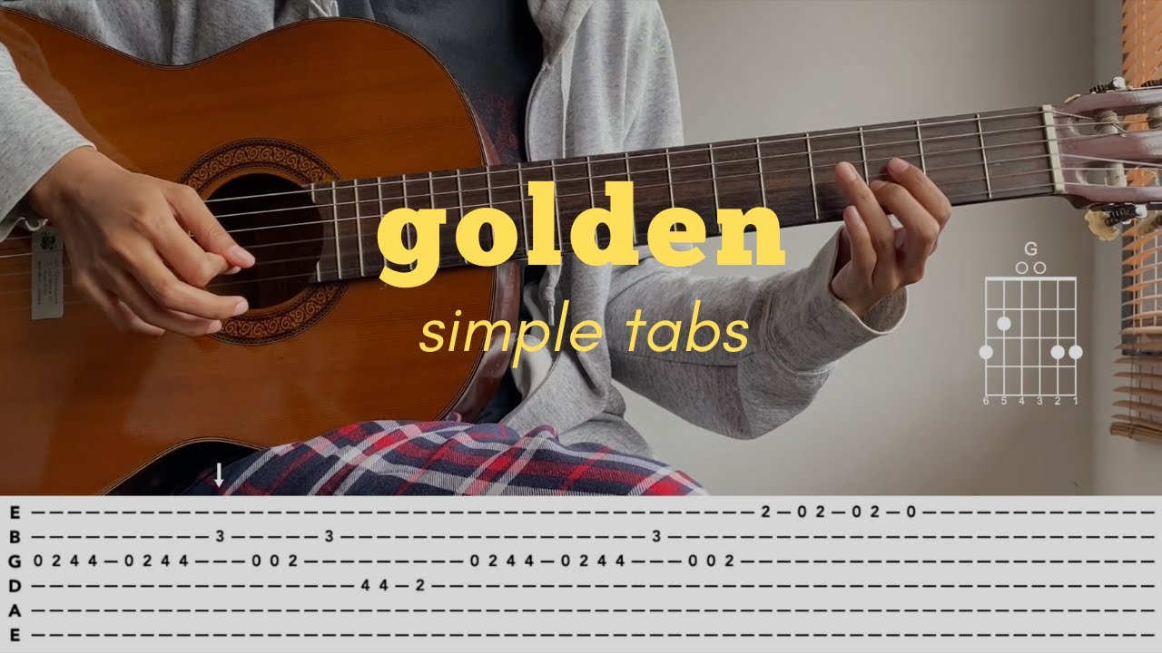 Golden - HUNTR/X (Kpop Demon Hunters) | simple guitar tabs