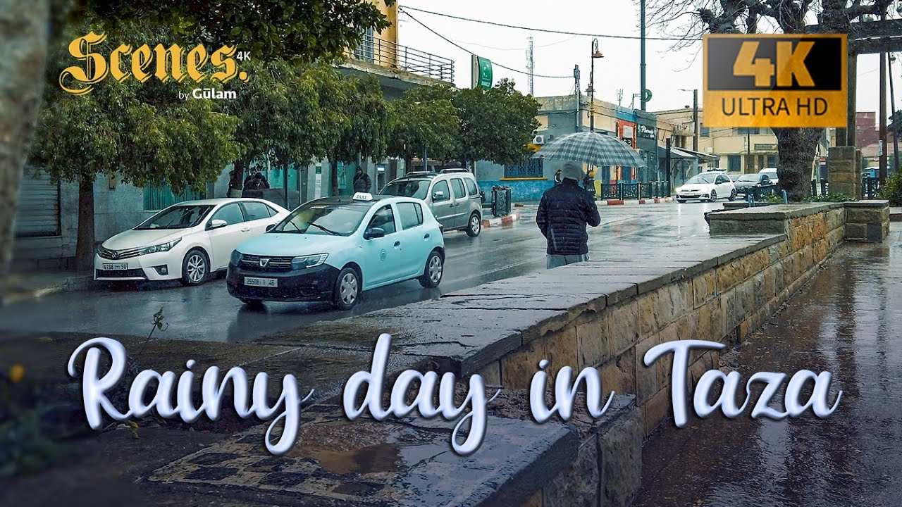 Scenes from Taza, Morocco 🇲🇦 | 4K UHD | Rainy day 2025 🌧 أجواء رمضانية من تازة تحت المطر
