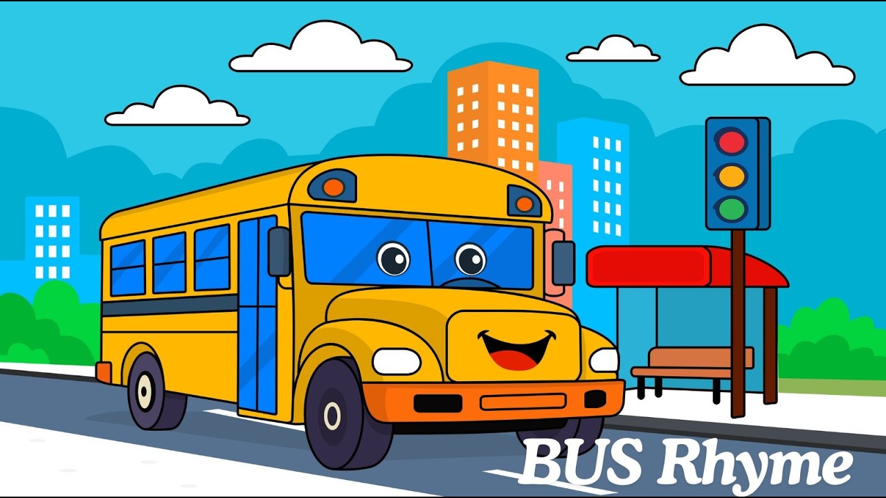 Wheels on the Bus | Bus Song for Children | Kids Rhymes