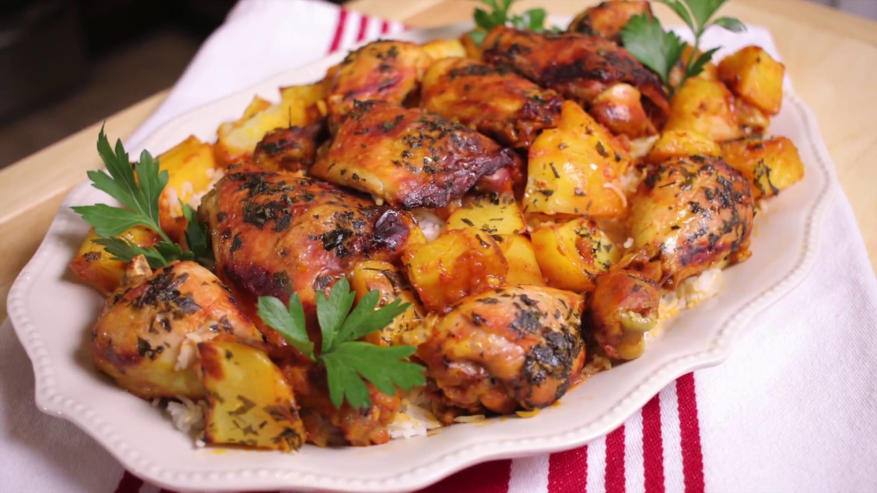 How to make Oven Baked Chicken & Potatoes (Assyrian Food)
