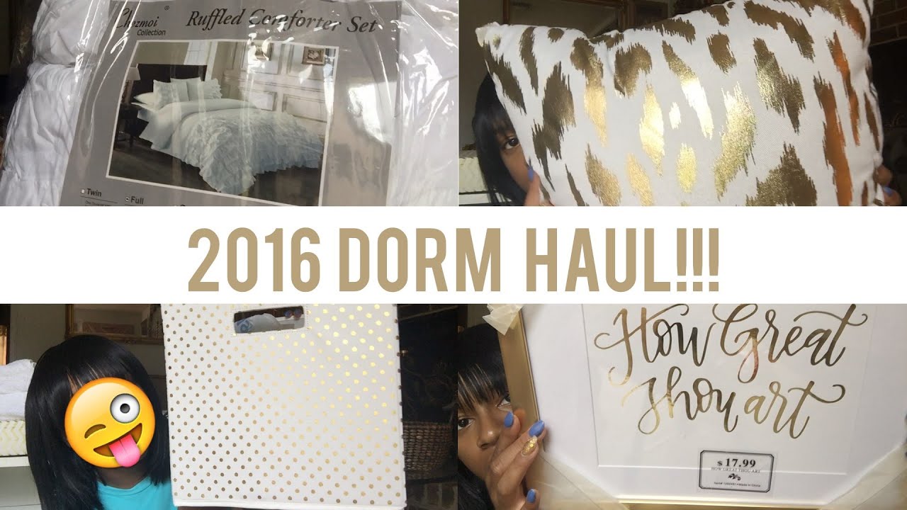 2016 DORM HAUL: White & Gold Themed | Back to College