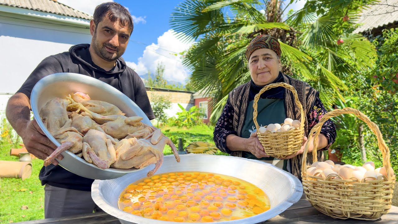 Traditional Cooking Silent Vlog / Grandmother's Traditional Recipes / Cooking on Wood Fire Stove