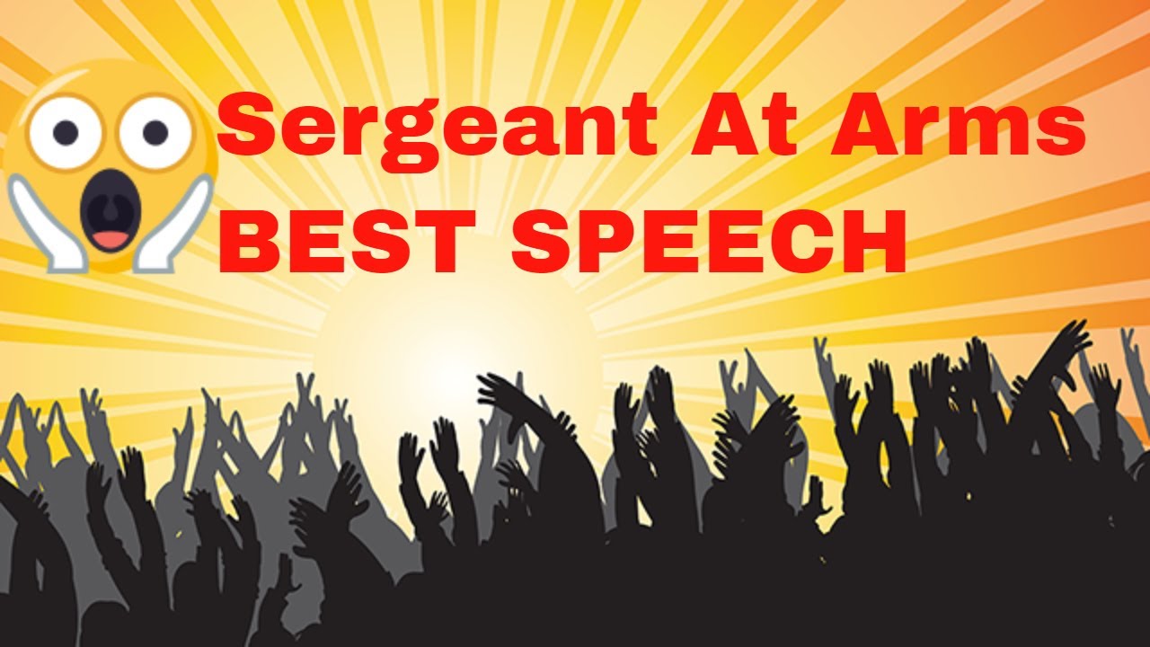 Sergeant at Arms speech | Toastmasters meeting SAA speech