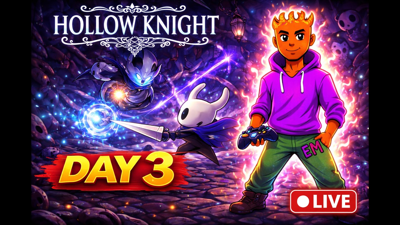 HOLLOW KNIGHT LIVE 🔴DAY 3 | BEATING MORE BOSSES TODAY | LIVE  | EXPERTMUFFIN
