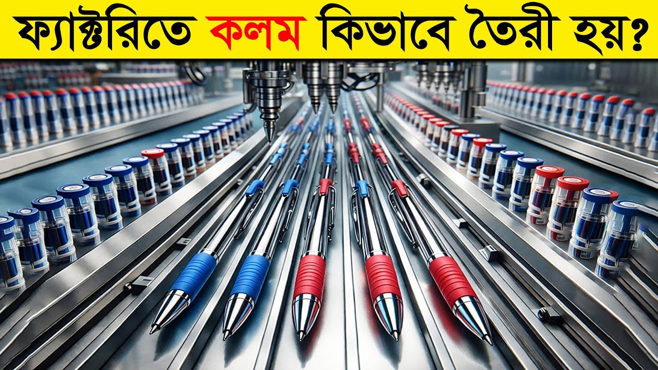 কারখানায় কীভাবে লক্ষ লক্ষ Ballpoint Pen তৈরি হয়? How Ballpoint Pens Are Made