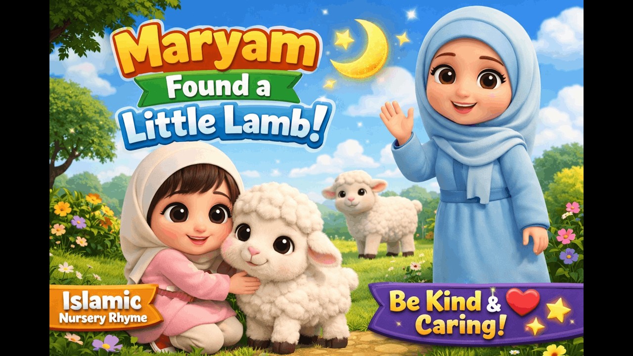 Maryam Found a Little Lamb 🐑🌙 | Islamic Nursery Rhyme for Muslim Kids | BabyJoy Songs