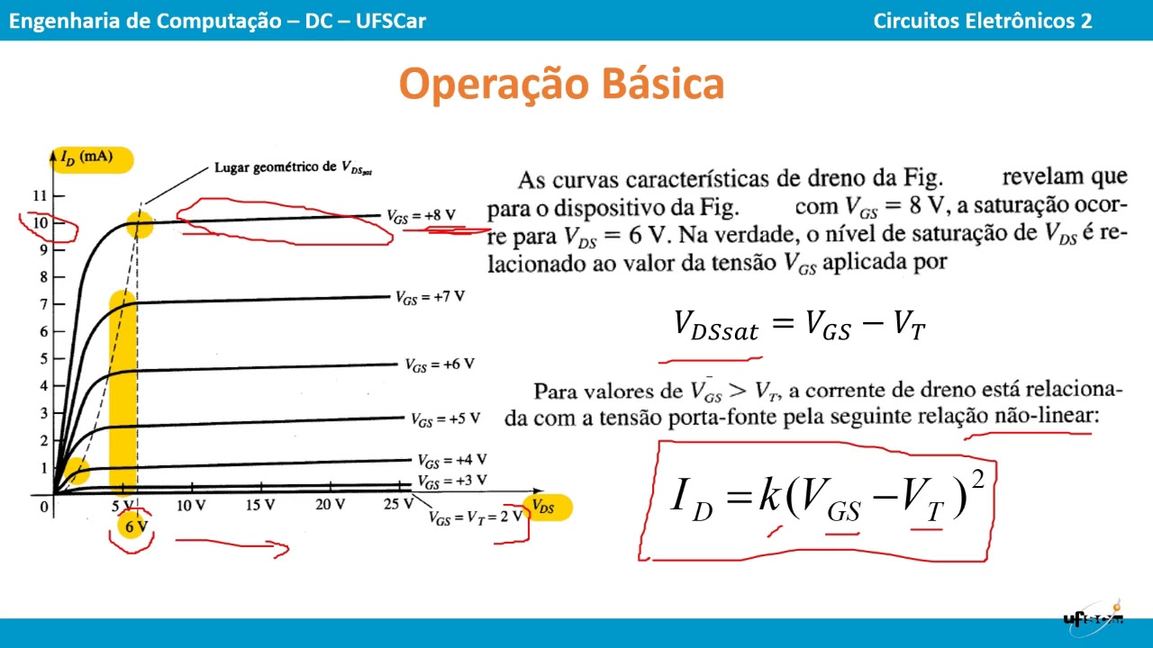 Aula 01 CE2 FET Mosfet intensifica&ccedil;&atilde;o Ic