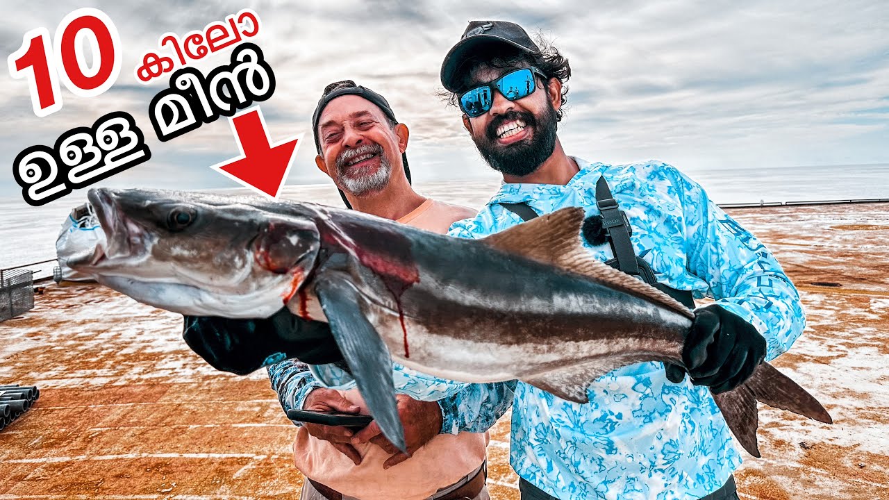🐟ചൂണ്ടയിൽ… കിട്ടിയ മീനിനെ പച്ചക്ക് തിന്നാലോ?? | Caught and eat raw Cobia from Frying Pan Tower