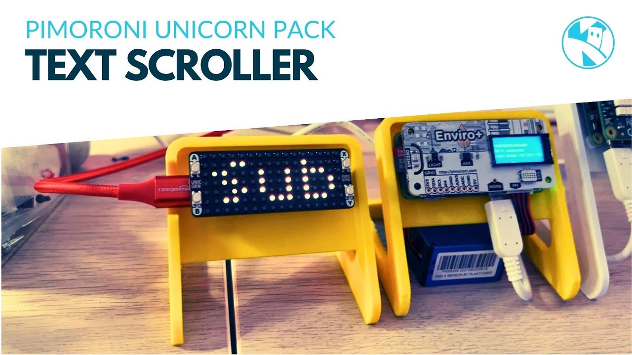 Unleash your creativity with Pimoroni Unicorn Pack Text Scroller & Stand