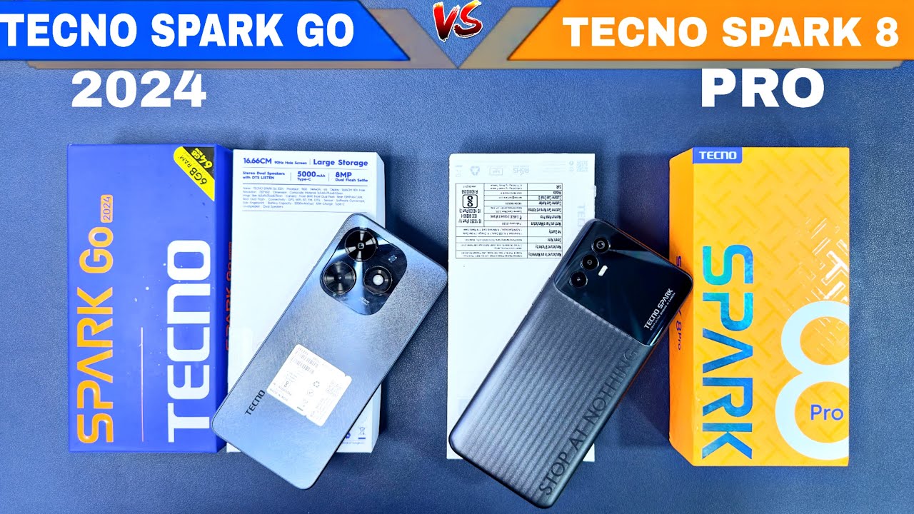 Tecno Spark GO 2024 🆚 Tecno Spark 8 Pro ⚡ Unboxing & Comparisons || Camera || Price
