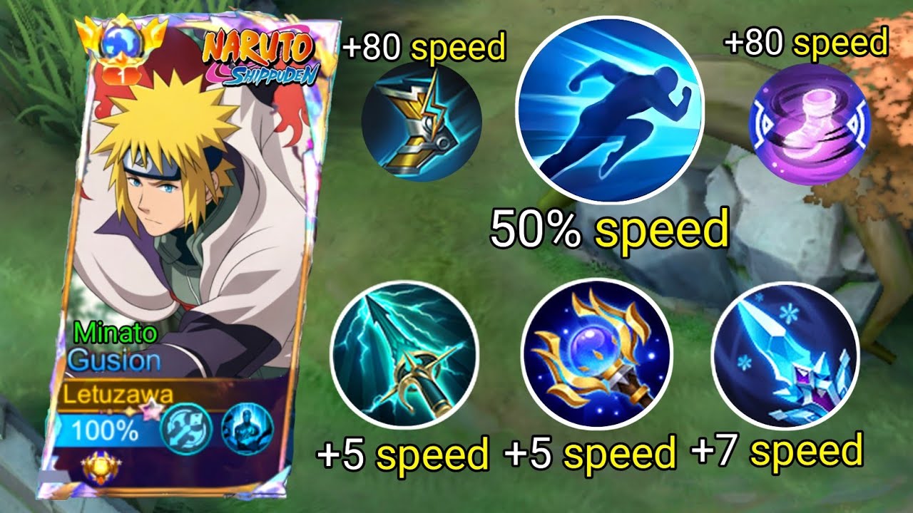 GUSION FULL SPEED BUILD + MINATO SKIN = 💀⚡
