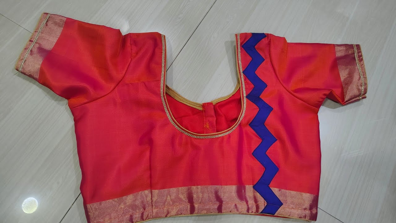  New blouse back design/Trending triangle cut work  blouse/stitching video 