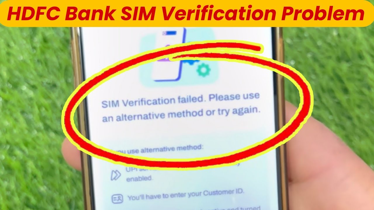 Hdfc bank app sim verification Problem | Hdfc sms verification failed | sms verification failed