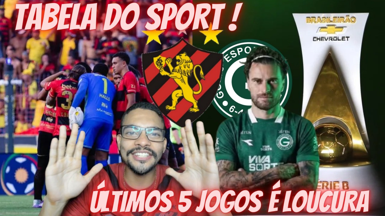 🦁🔥TABELA SÉRIE B SPORT : ÚLTIMA RODADA SPORT X GOIÁS NA ILHA CONTRA LUCAS LIMA