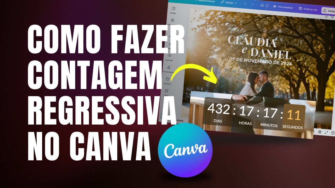 Convite Interativo com CONTAGEM REGRESSIVA no Canva #convite #casamento #canva #diy #personalizados