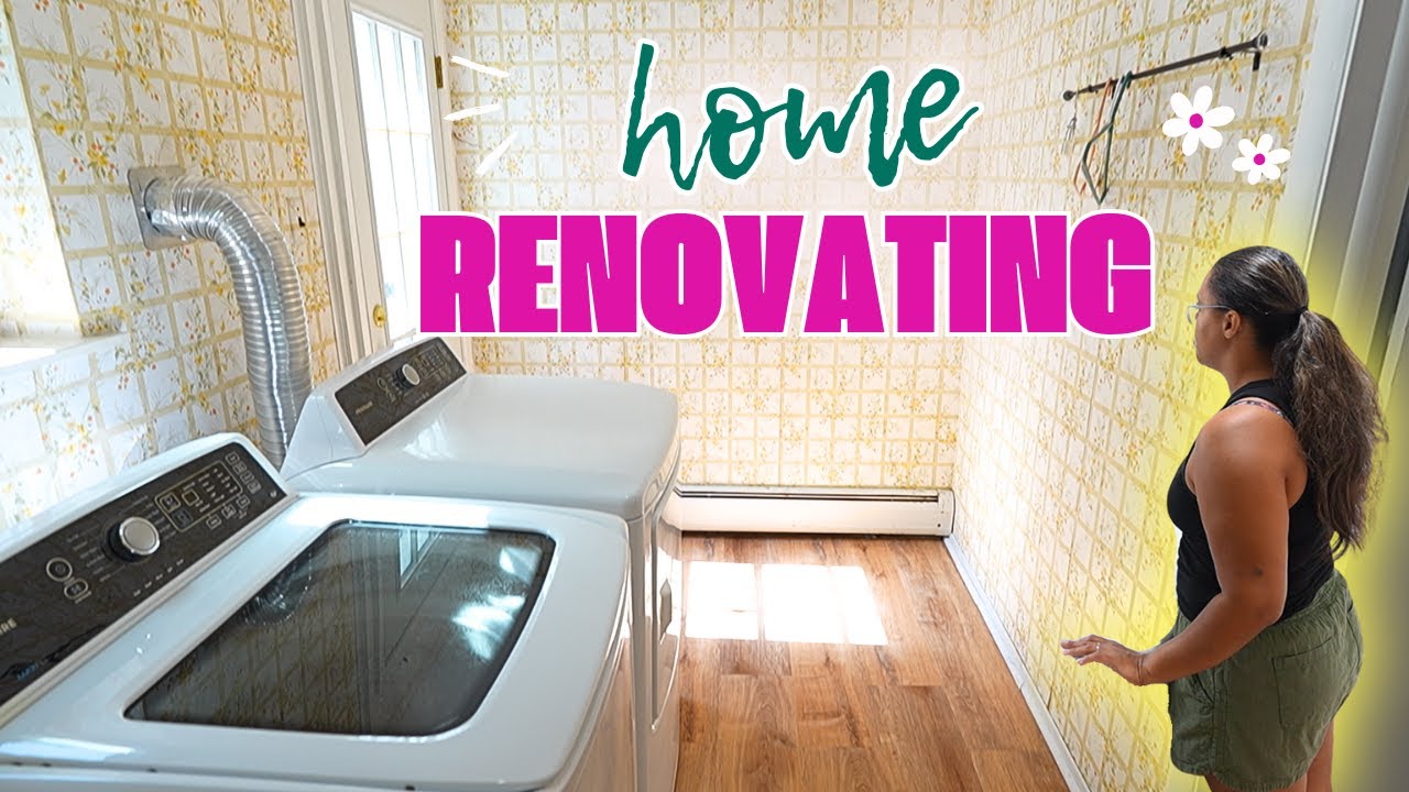 HOME RENOVATING : WORKING ON THE HOUSE 2025 : laundry room repairs and deep cleaning!