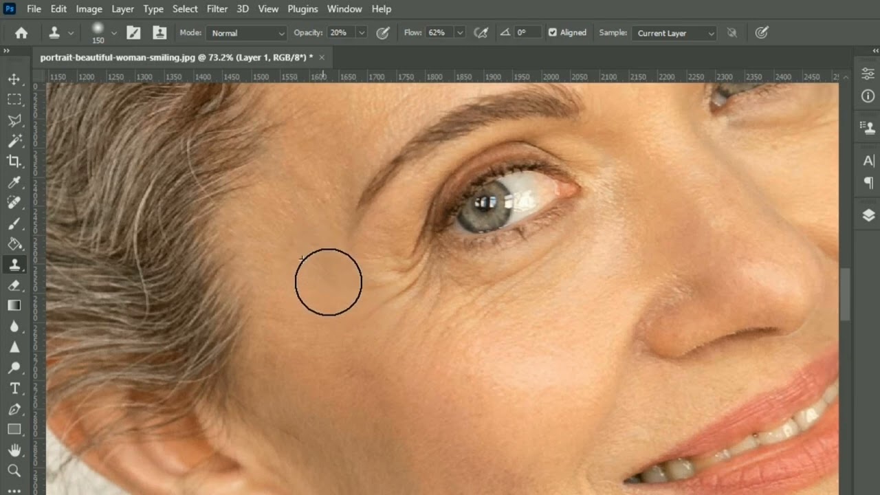 روش جادویی رتوش از بین بردن چین و چروک صورت #photoshop #photography #فتوشاپ