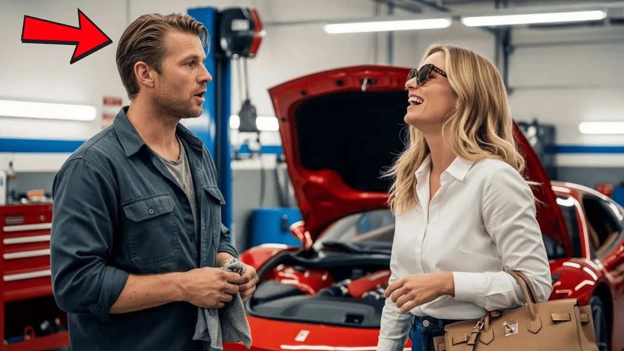 „Dein Ferrari Ist In 15 Minuten Fertig＂, Sagte Der Arme Mechaniker. Die Millionärin Lachte… Stoppte…
