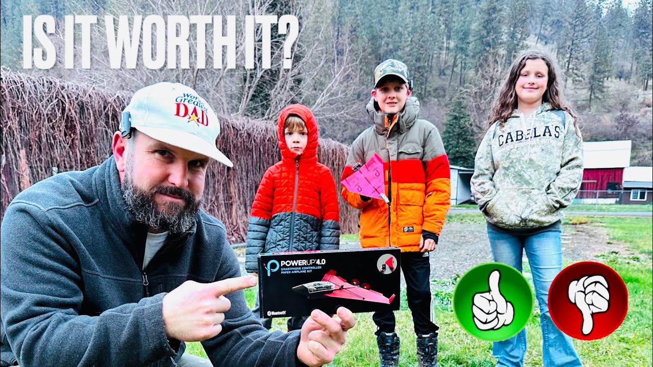 Powerup 4.0 RC Paper Airplane Review | Unboxing, Building & Testing with Kids!