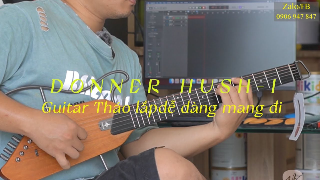 [ezmusic.shop] Donner HUSH-I 🎸 Guitar tháo lắp và mang đi rất nhỏ gọn