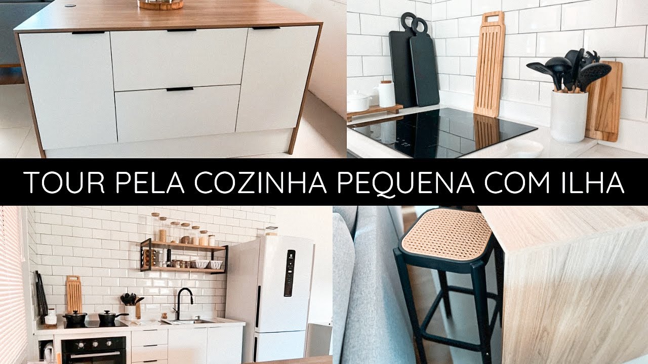 TOUR PELA COZINHA - Cozinha com ilha | Cozinha pequena | Planejado italinea | Morando na obra