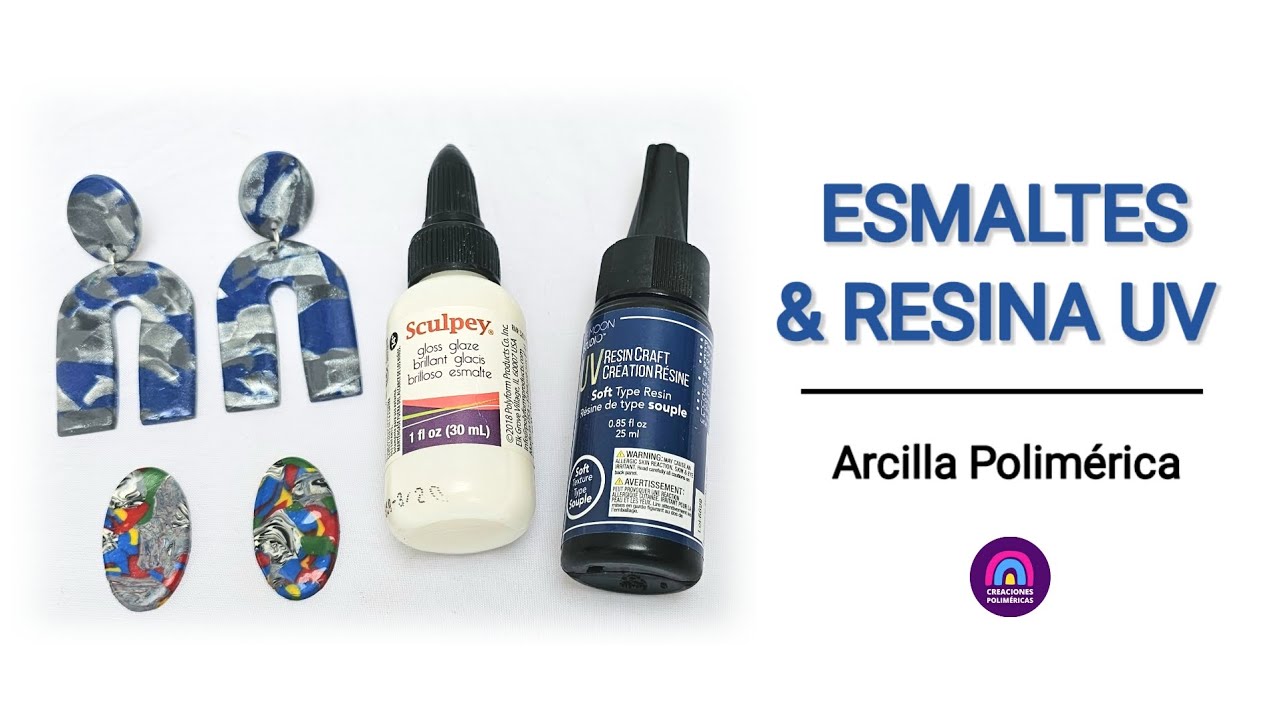 Acabados brillantes con ESMALTES y RESINA UV sobre ARCILLA POLIMÉRICA