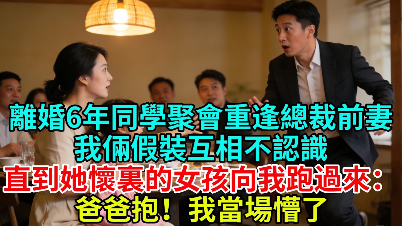 離婚6年後，同學聚會上重逢總裁前妻，我倆假裝互相不認識，直到她懷裏的女孩向我跑過來：爸爸抱！我當場懵了#故事頻道#故事#情感故事
