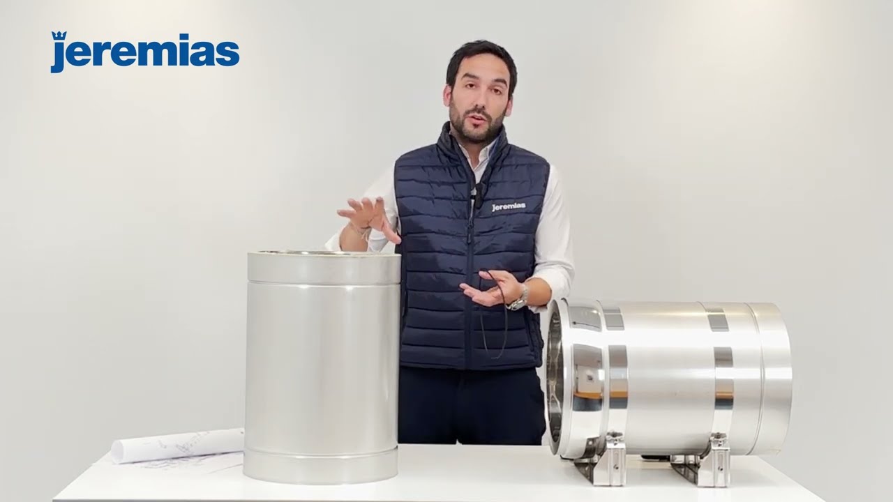 Montaje chimenea de doble pared  DW-FT EI30 con resistencia al fuego EI30
