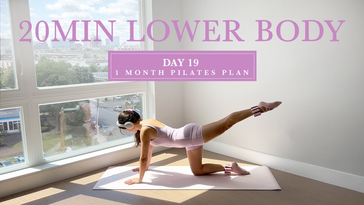 DAY 19 - 1 Month At Home Pilates Plan // 20MIN Round Booty & Lean Legs // madeleineabeid