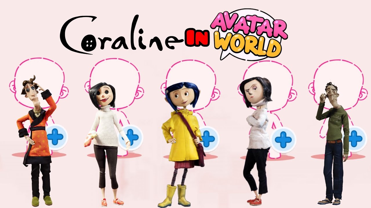 How To Make Coraline🕸️🐈‍⬛ in Avatar World!! #avatarworld #coraline #videos