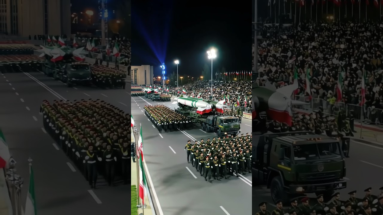 Iran Military Parade Showcases Advanced Missile System | Night Display 2025🚀