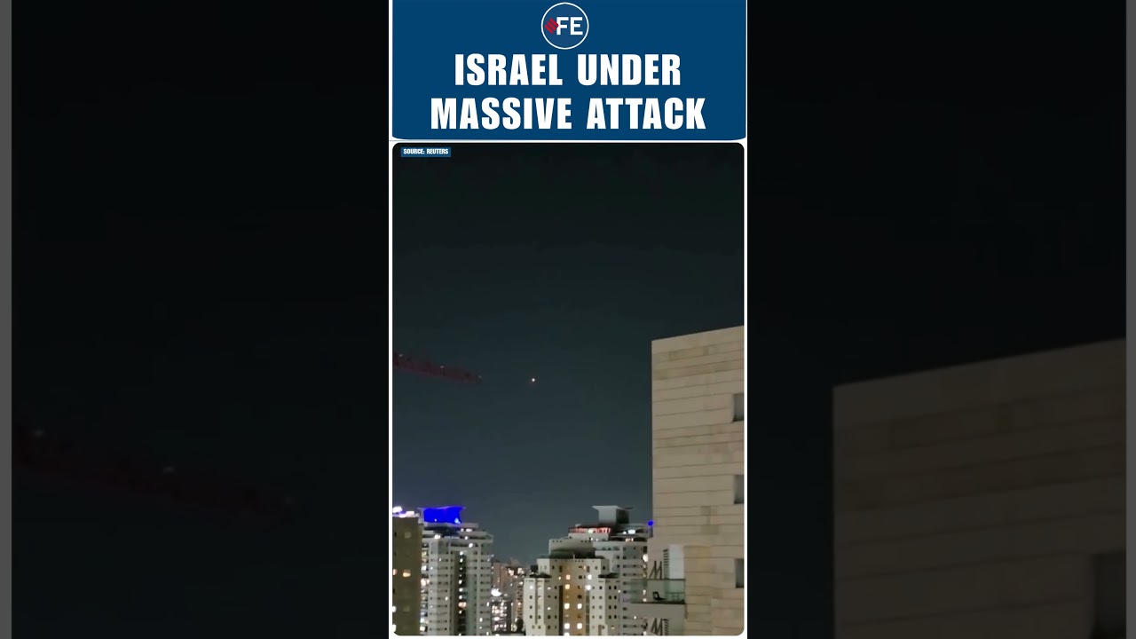 Missiles Light Up Israeli Sky As Iran Launches Fresh Attack | #shorts #viralshorts