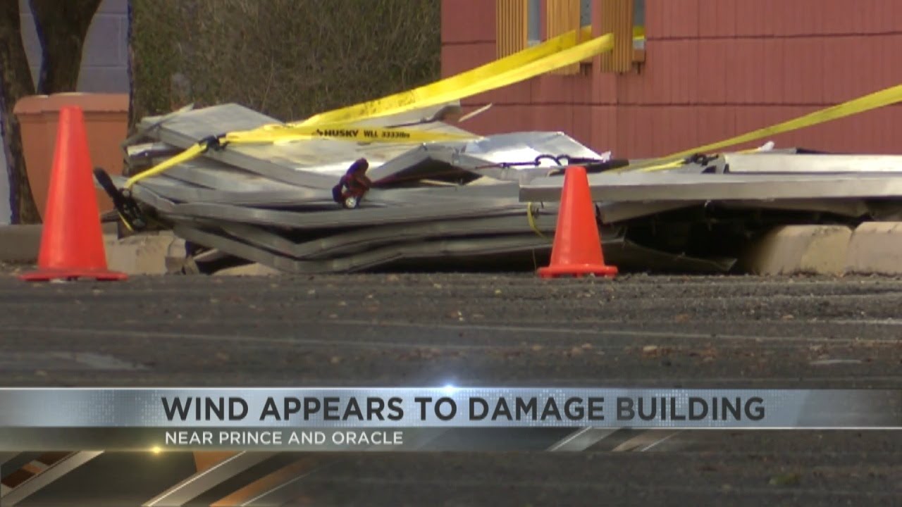 Monsoon 2025 damages building and power lines
