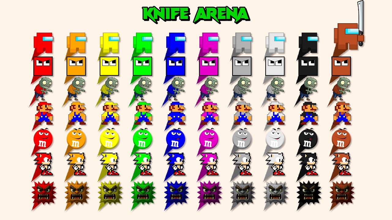 Knife Arena - All Characters 1 Knife | Square League