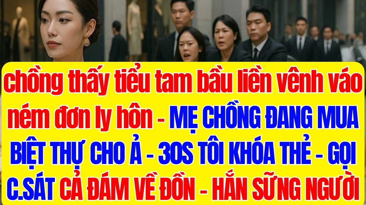 chồng thấy tiểu tam b.ầu liền vênh váo ly hôn - MẸ CHỒNG ĐANG MUA BIỆT THỰ CHO Ả- 30S TÔI KHÓA THẺ
