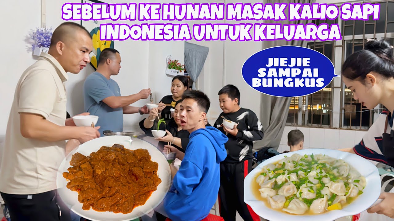 KELUARGA DI CHINA SANGAT SENANG KALAU KAMI UNDANG MAKAN BERSAMA DAN DI MASAKIN MENU INDONESA BEGINI