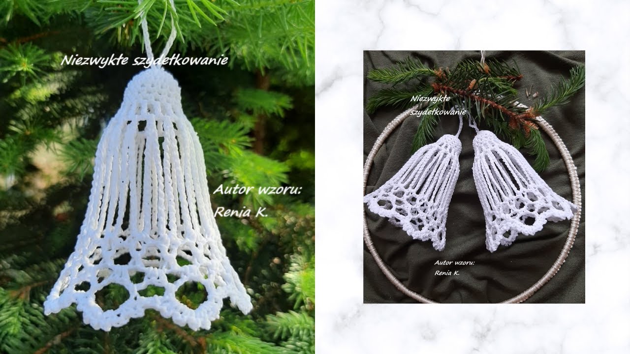 Dzwonek 9 cm szydełko. Wzór autorski/ Author pattern Renia K. Crochet bell tutorial.