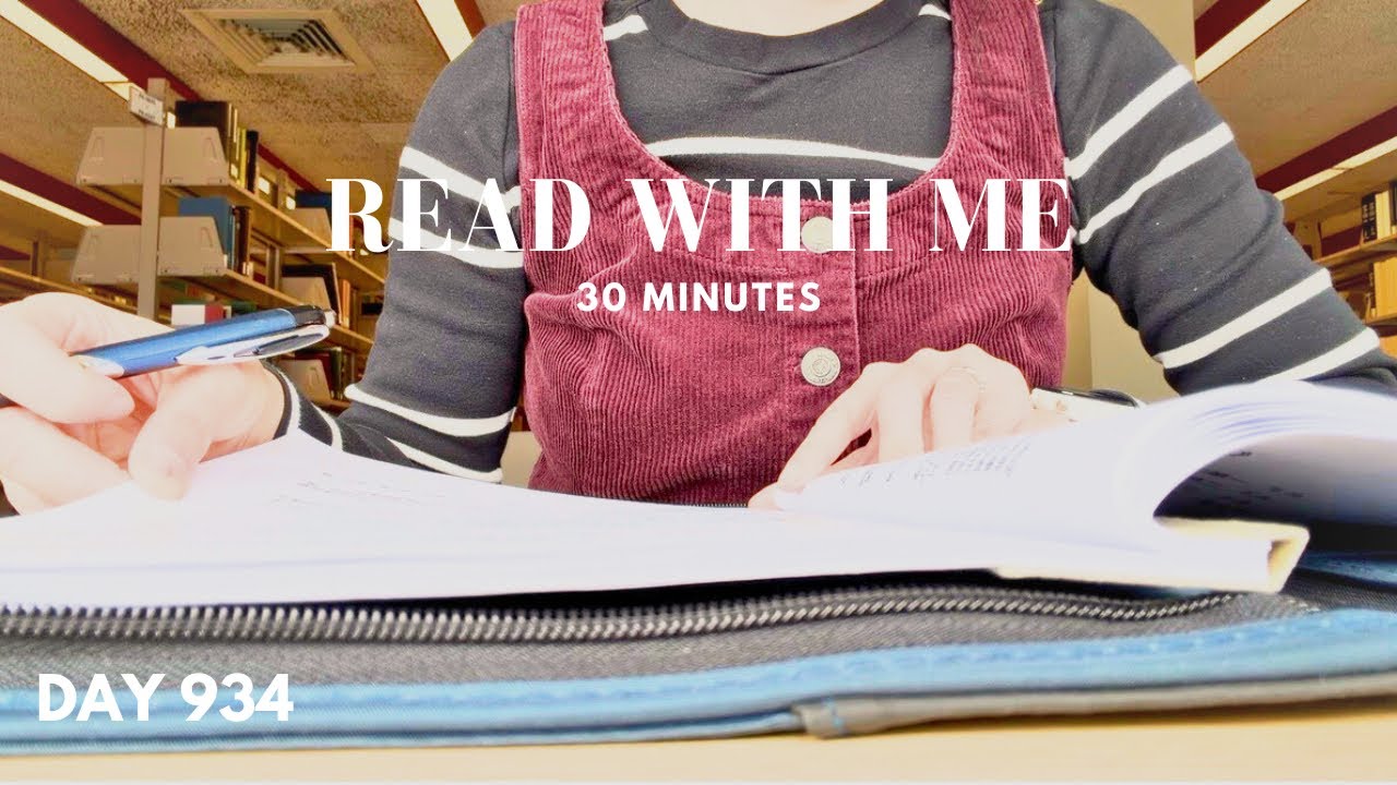 READ WITH ME 📚 Library Study Session | Real Ambient Sounds | 30 Minutes | Day 934