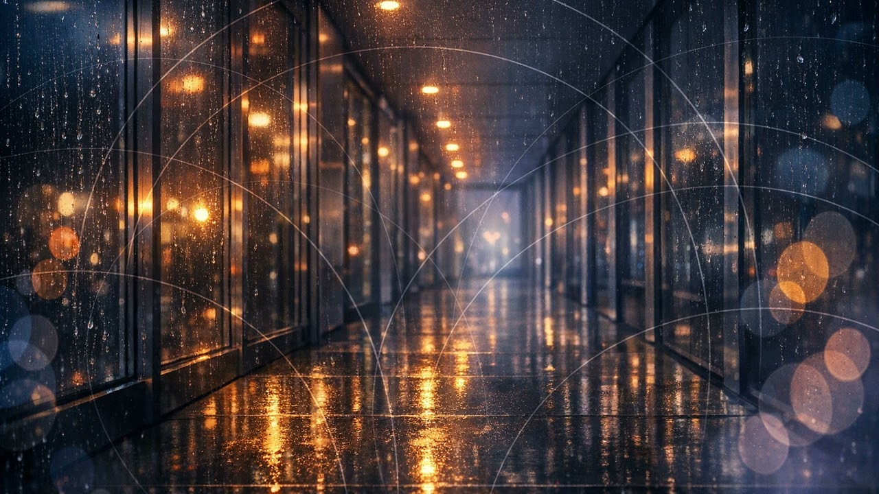 Lattice Rain on Glass Arcades