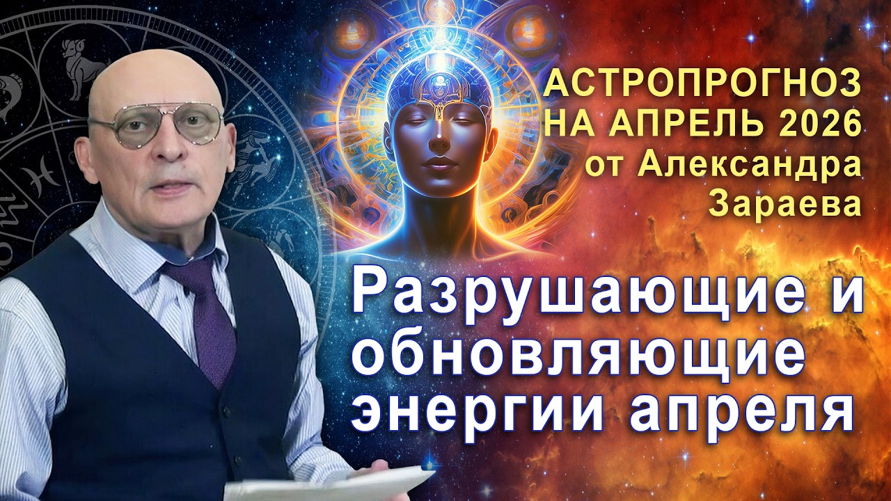 РАЗРУШАЮЩИЕ И ОБНОВЛЯЮЩИЕ ЭНЕРГИИ АПРЕЛЯ 2026 - АСТРОПРОГНОЗ ОТ АЛЕКСАНДРА ЗАРАЕВА