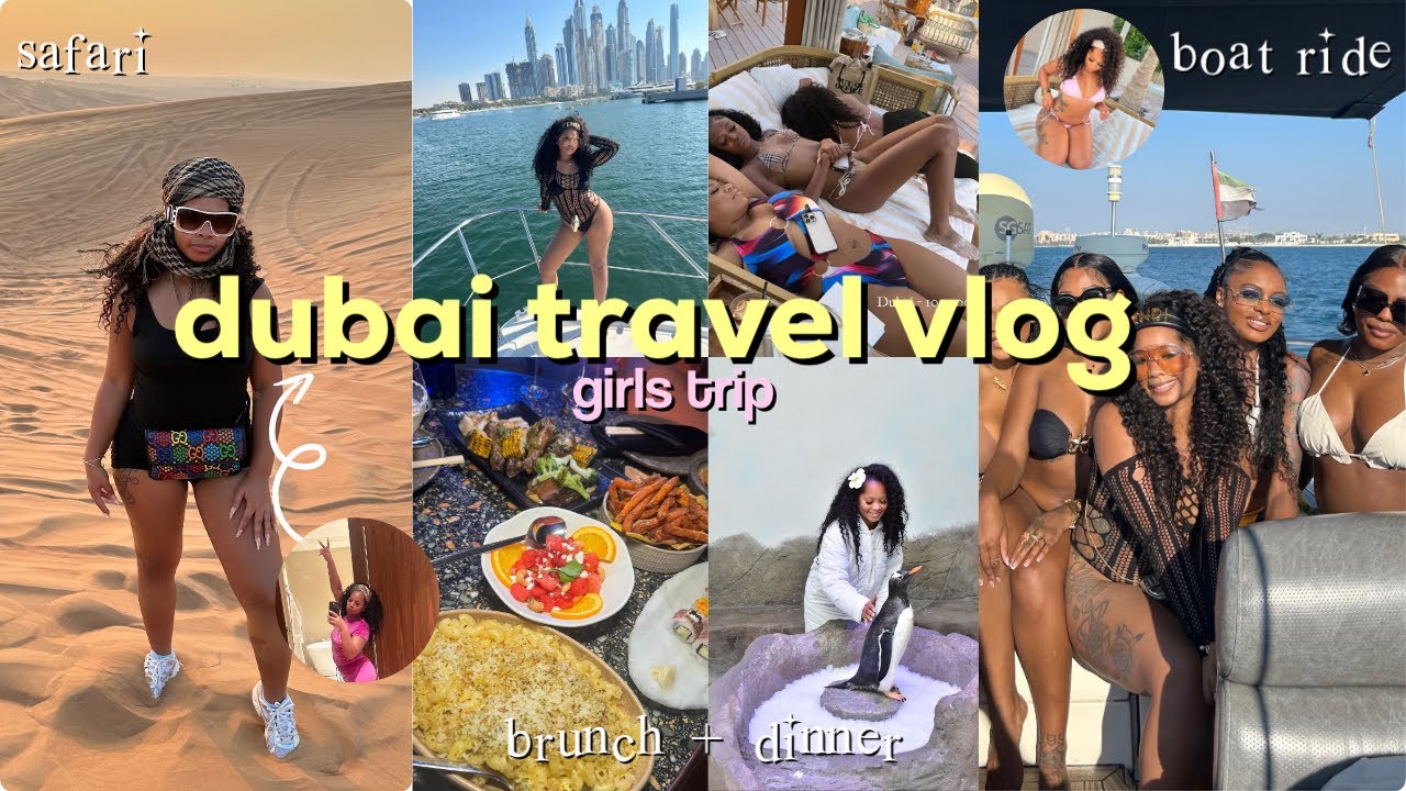 Take a Dime to Dubai| Traveling 18 Hours To Dubai By MYSELF✈️| desert tour, night life, food, etc!