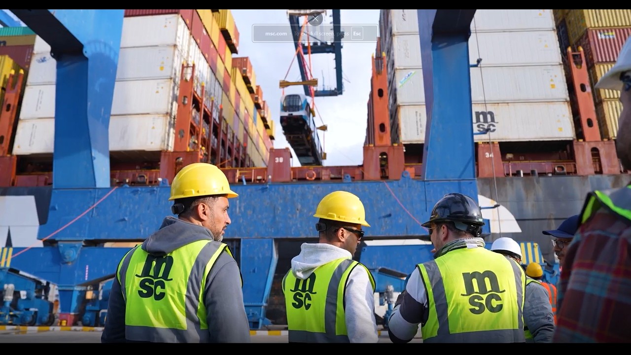 MSC Project Cargo: Discharging 9 metro railcars at the port of Alexandria