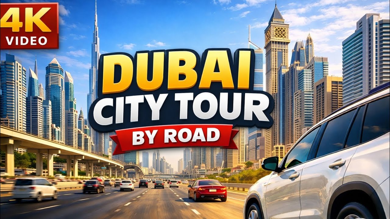 Dubai City Tour by Road | 4K video | #dubai.shorts