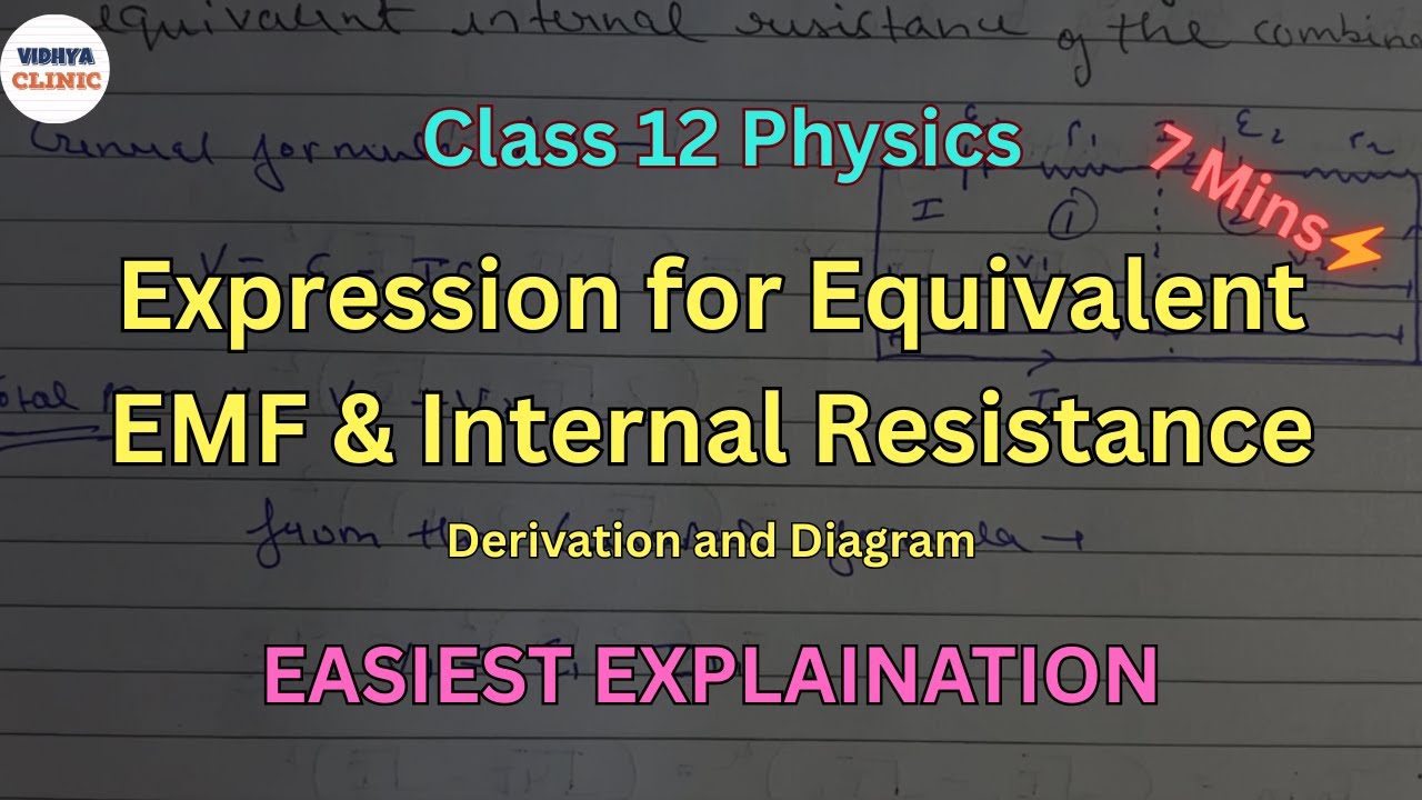 Expression for Equivalent EMF & Internal Resistance | Class 12 Physics | Board Exam Special 🔥Physics
