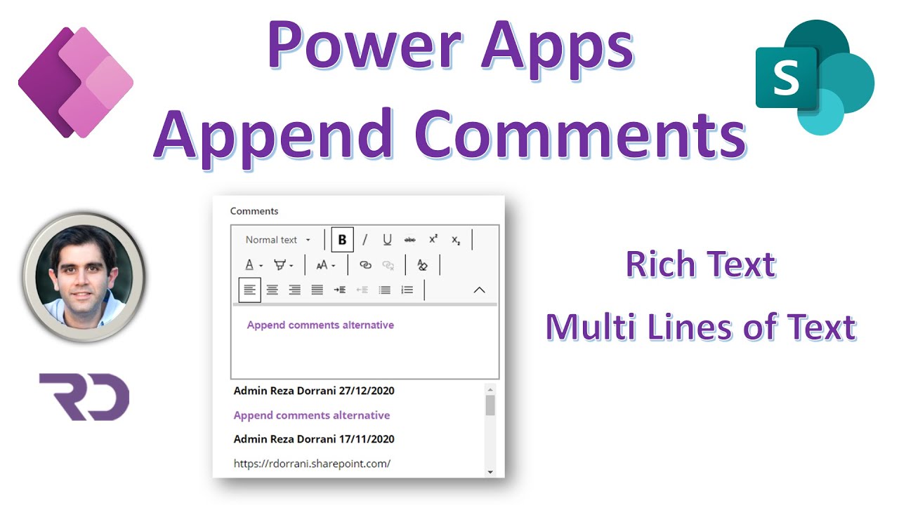 Power Apps append changes to existing text (Append Comments)