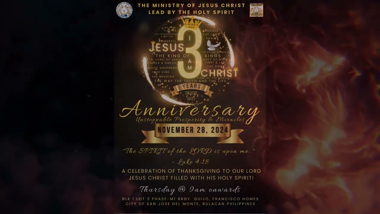 TMJCHS 🔥 3RD YEAR ANNIVERSARY INVITATION VIDEO 🙏 TO GOD BE ALL THE GLORY! 💖