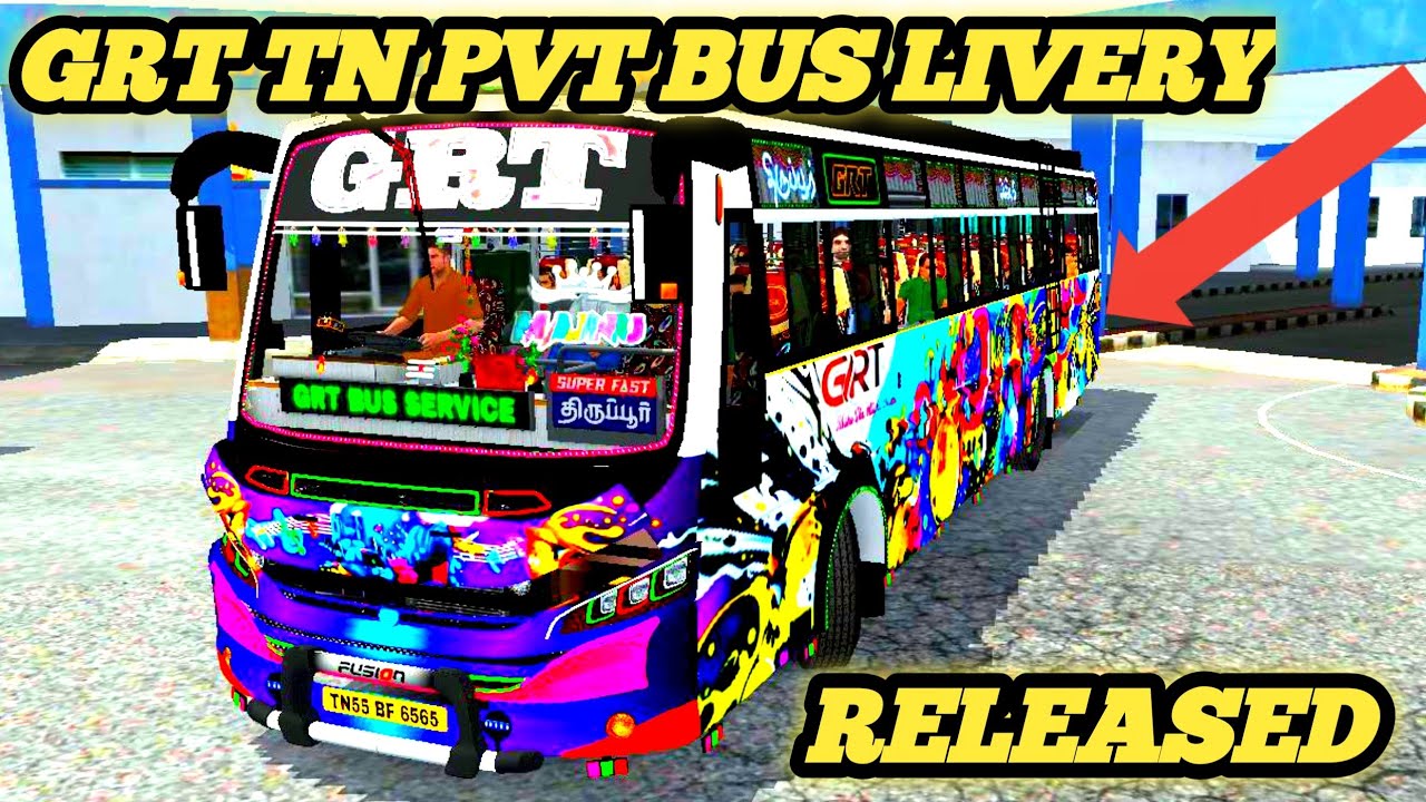 🤩சீக்கிரம் பாருங்க NEW GRT BUS MOD LIVERY FAST DOWNLOAD NOW #trending #VIRAL #viralvideo  #grtbusmod