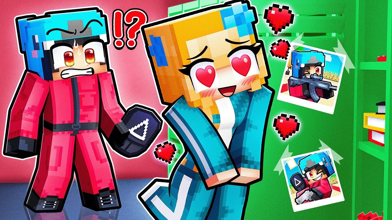 CRYSTAL PLAYER Fell in LOVE with OMZ GUARD in SQUID GAME in Minecraft!