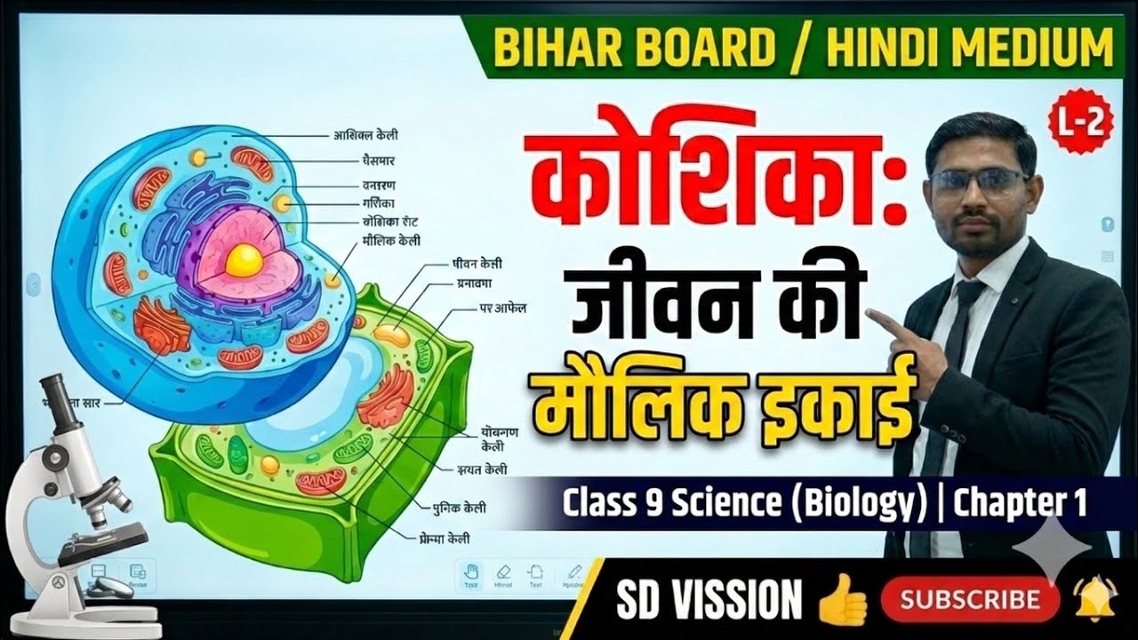  9th Biology Chapter 1: Cell - The Fundamental Unit of Life | कोशिका: जीवन की मौलिक इकाई | Lecture-1