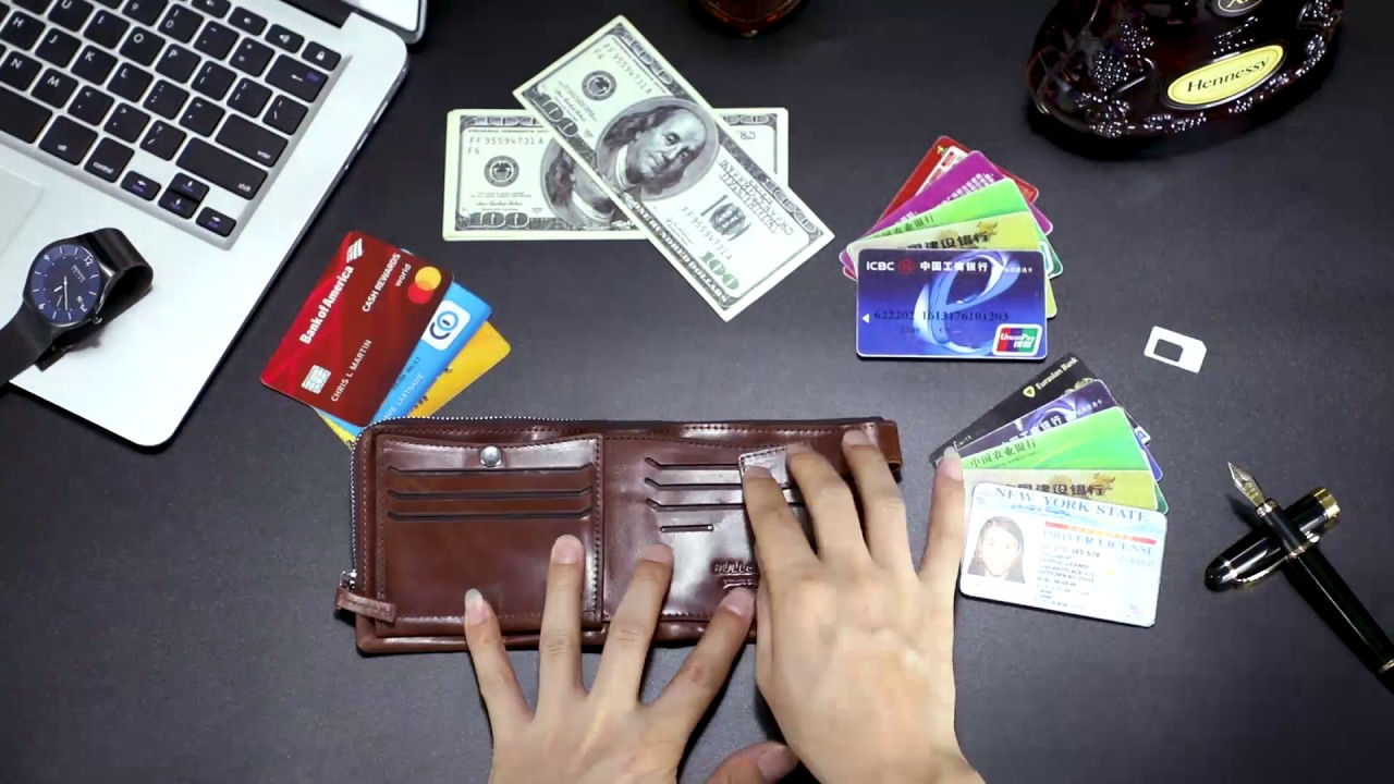 Bull Captain Leather Wallet for Men Bifold RFID Wallets Zipper Purse